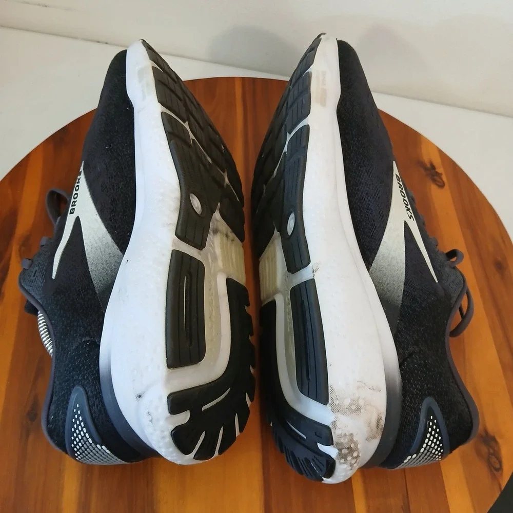Brooks Ghost 16 Mens 14 Black Grey Cushioning Running Shoes Sneakers